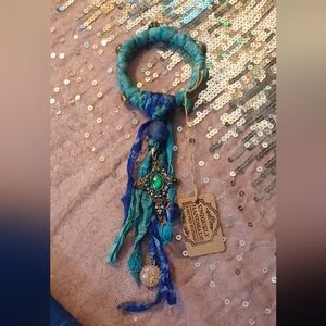 Bohemian Blue Bracelet , Hair Accesory  with Star Pendant